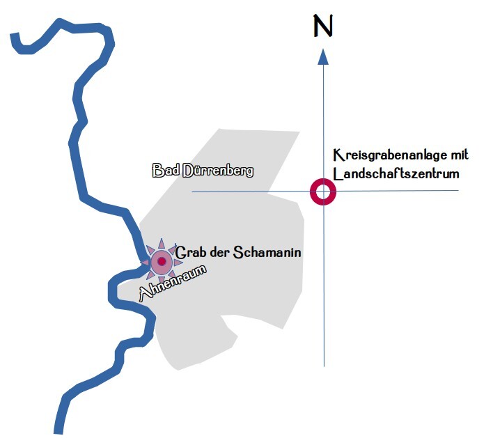 Übersicht Landschaftssituation und Himmelsrichtungen Geomantische Studie