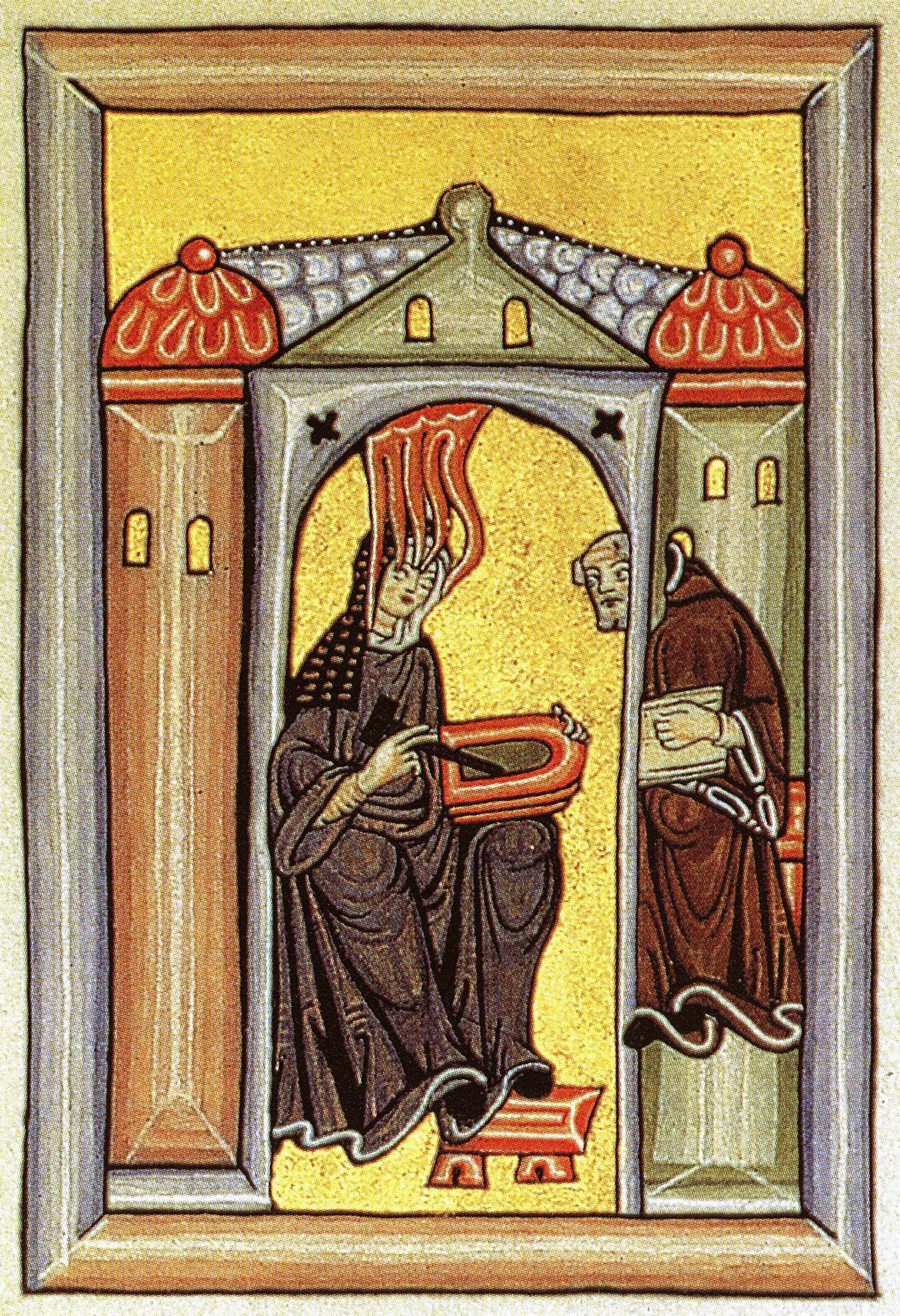 Hildegard bei einer Vision