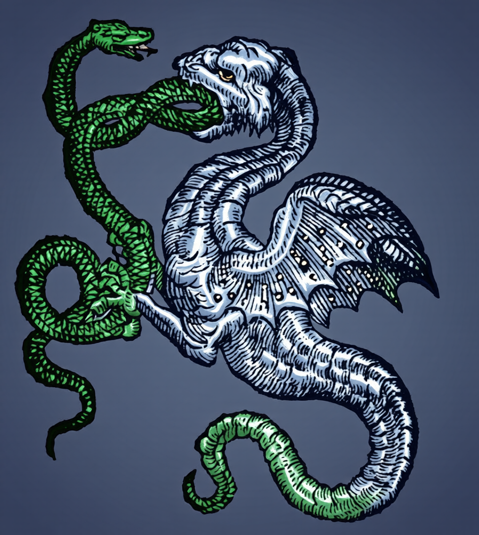 Schlange und Drache