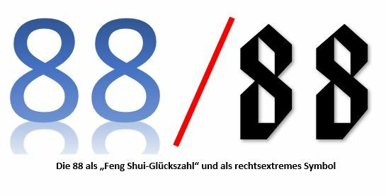 Die 88 als Glückssymbol und rechtsradikales Zeichen