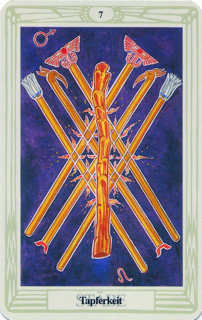 Crowley Tarot 7 Stäbe