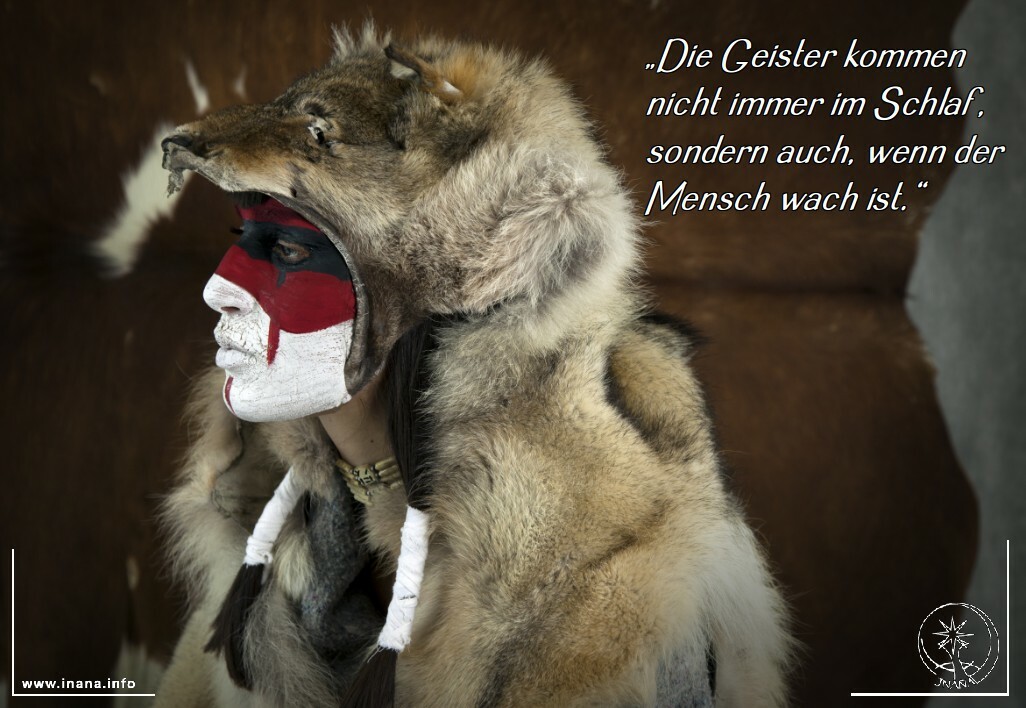 Indianer mit Wolfsmaske