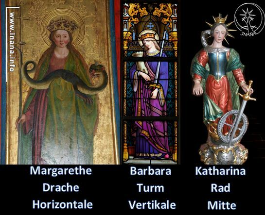 Heilige: Margarethe, Barbara, Katharina