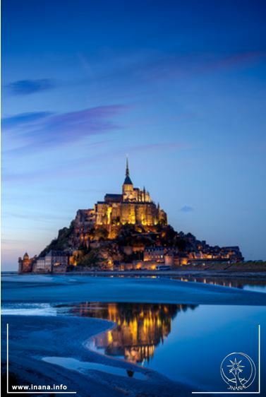 Mont Saint Michel bei Nacht