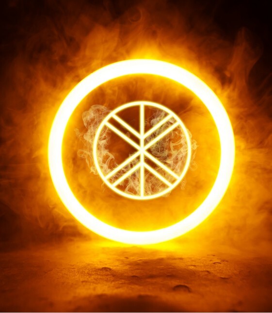 Feuerkreis mit Symbol