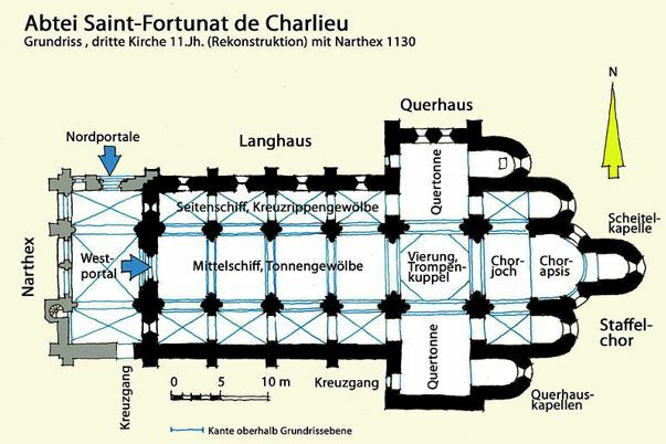 Grundriss Saint-Fortunat de Charlieu