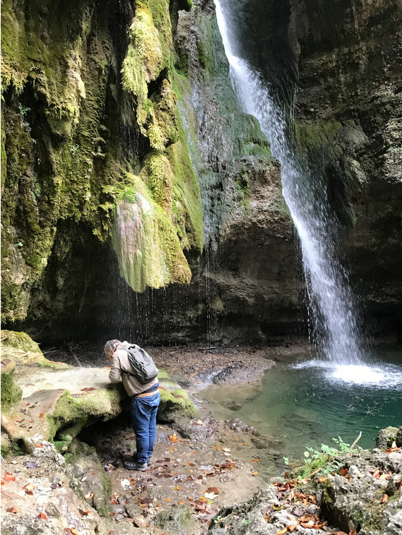 Stefan Brönnle am Hinanger Wasserfall