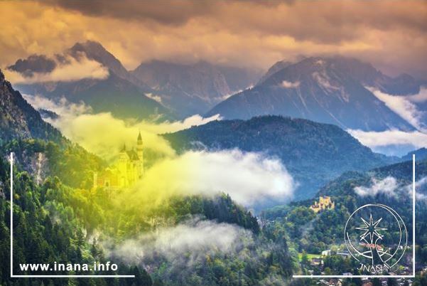 Neuschwandtein als leuchtendes Landschaftschakra