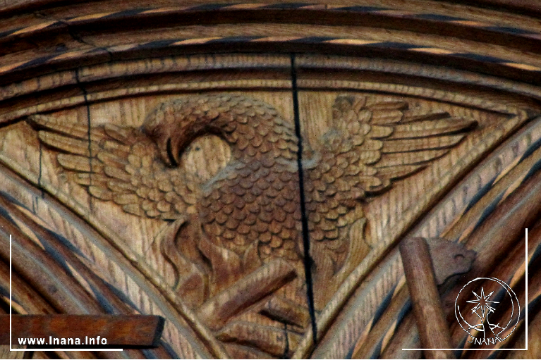 Phoenix Holztüre Stiftskirche Altötting