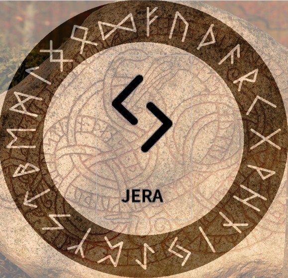 Die Rune Jera im Runenkreis