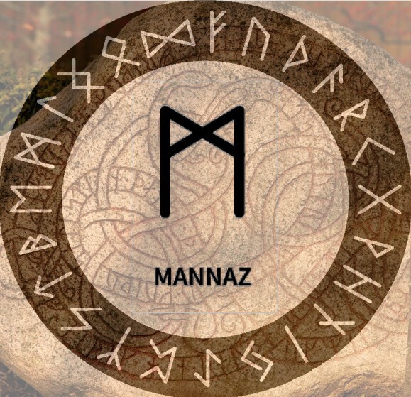 Rune Manaz im Runenkreis