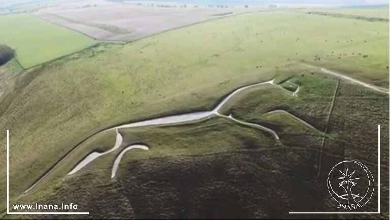 Uffington White Horse aus der Luft