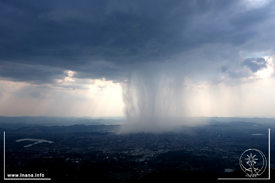 Säule aus Regen