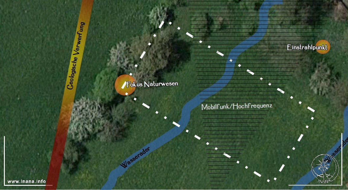 Luftbild mit geomantischen Phänomenen