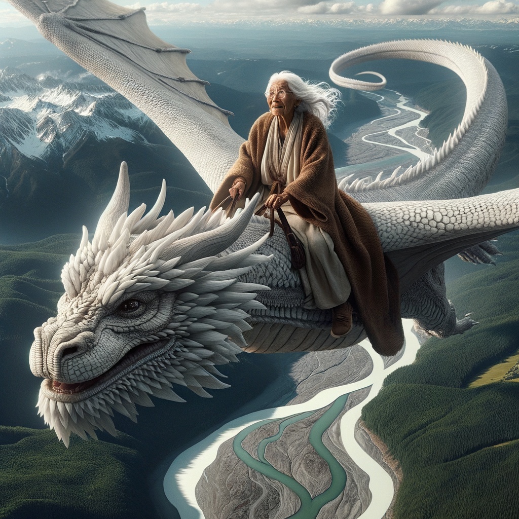 Gaia reitet den Drachen
