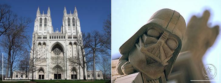 Washington National Cathedral und Darth Vader Wasserspeier