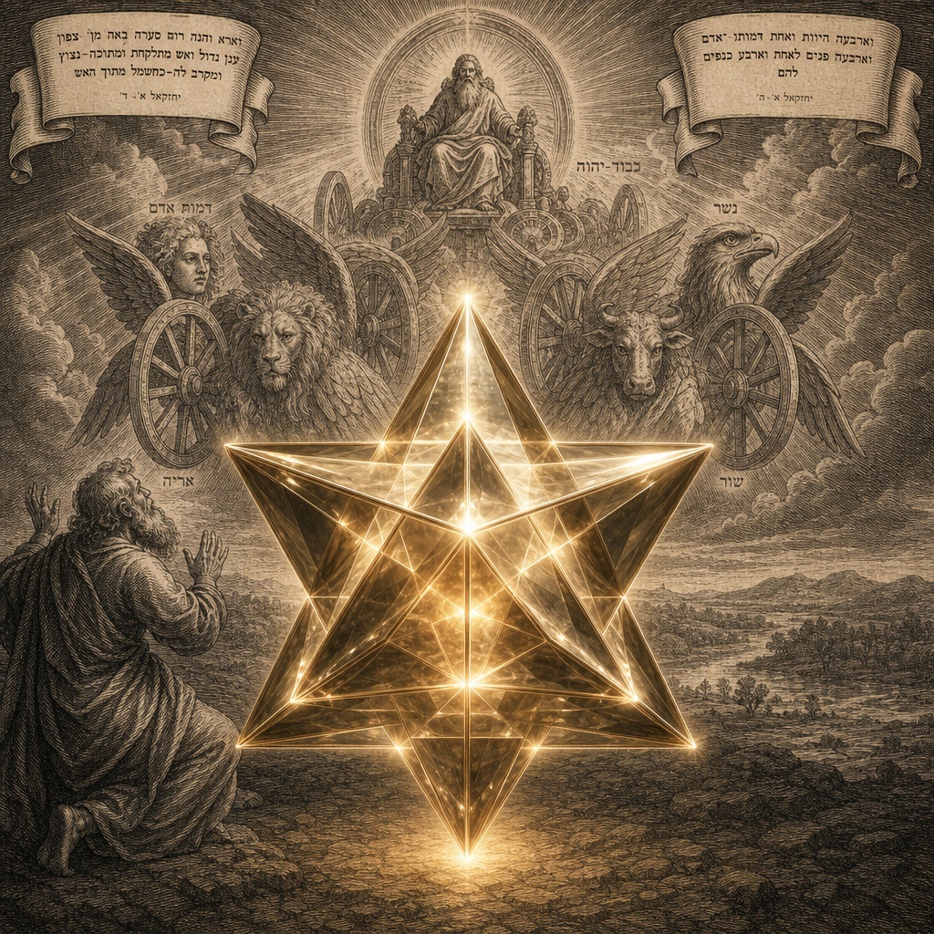 Merkaba, Sterntetraeder und die Vision des Ezechiels